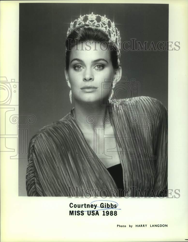 1988 Press Photo Courtney Gibbs, Miss USA in closeup - nop35264-Historic Images