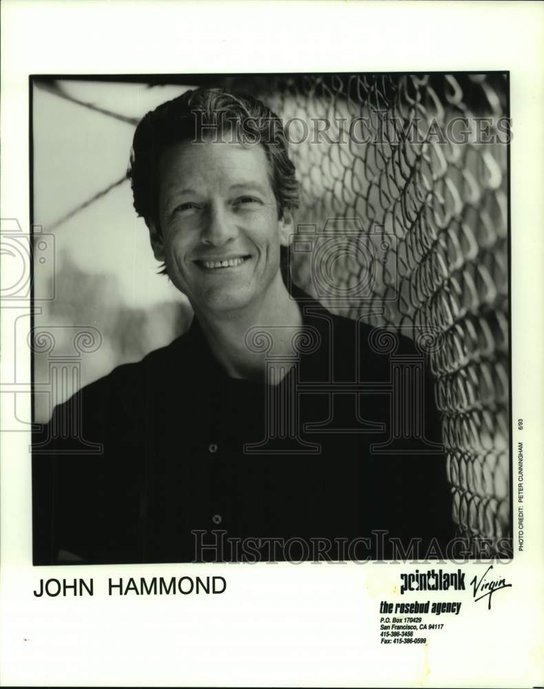 1993 Press Photo John Hammond, singer - nop35445-Historic Images