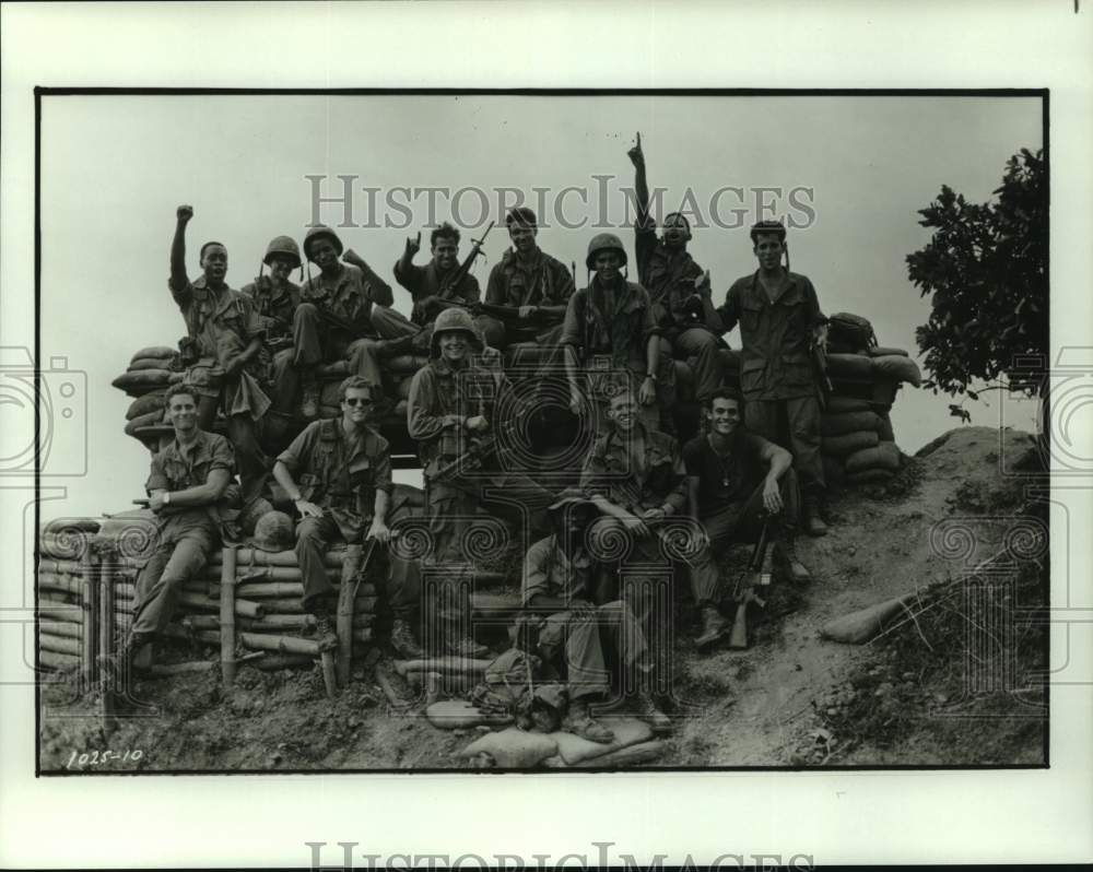 1987 Press Photo The cast of Hamburger Hill" - nop35946- Historic Images