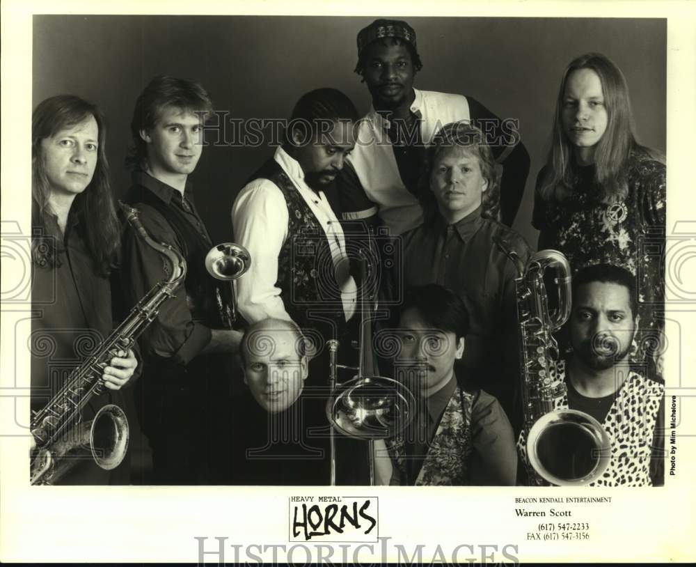 1993 Press Photo Member of heavy metal band, Horns - nop36160 - Historic Images