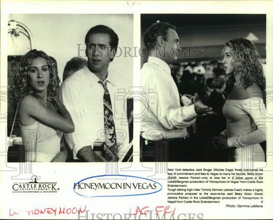 1992 Press Photo Cast of "Honeymoon in Vegas" - nop36225-Historic Images