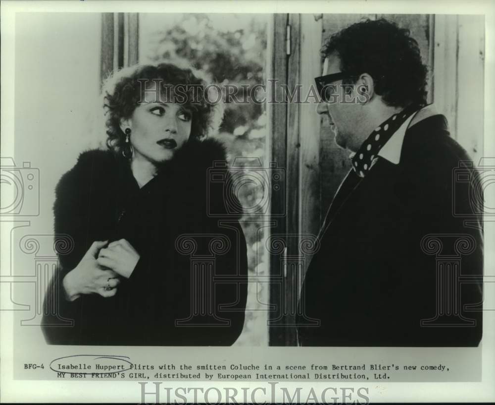 1984 Press Photo Isabelle Huppert and Coluche in My Best Friend&#39;s Girl-Historic Images