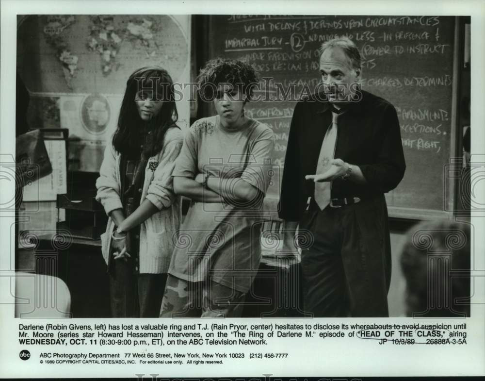 1989 Press Photo Robin Givens & Rain Pryor, "Head of the Class" - nop36363-Historic Images