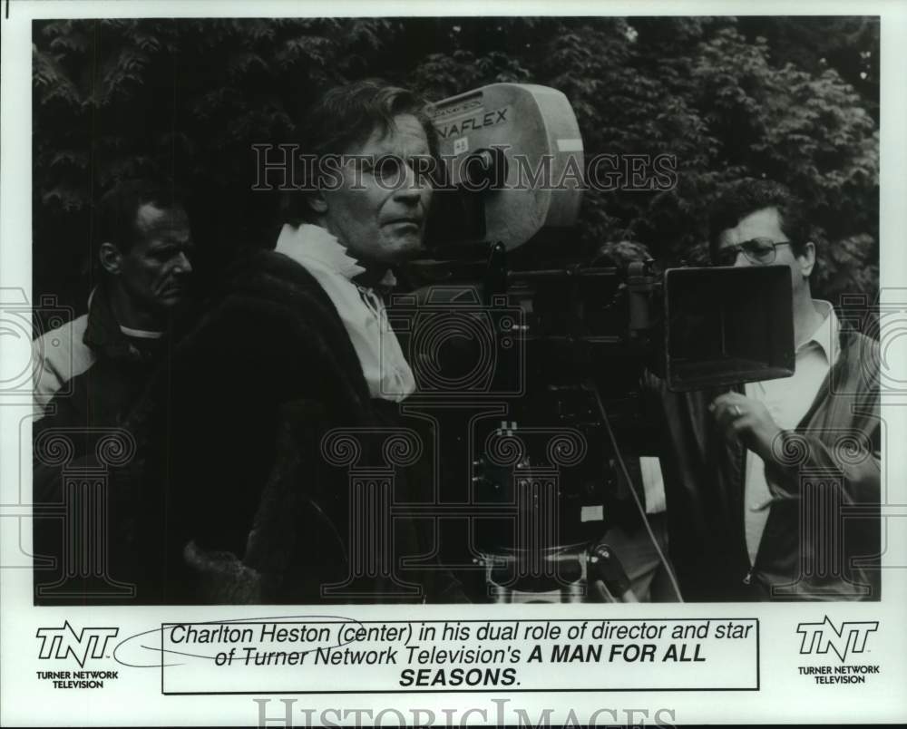 1989 Press Photo Actor/Director Charlton Heston in "A Man For All Seasons" movie-Historic Images