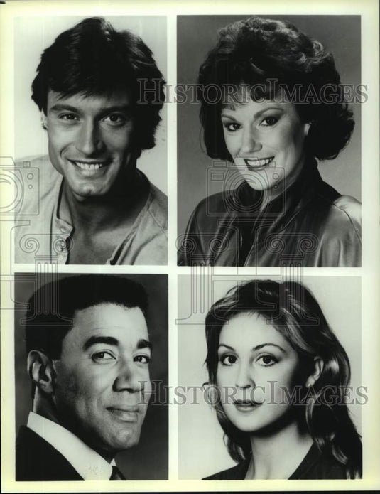 1989 Press Photo Actress Barbara Rhoades with co-stars in "Generations" on NBC-Historic Images