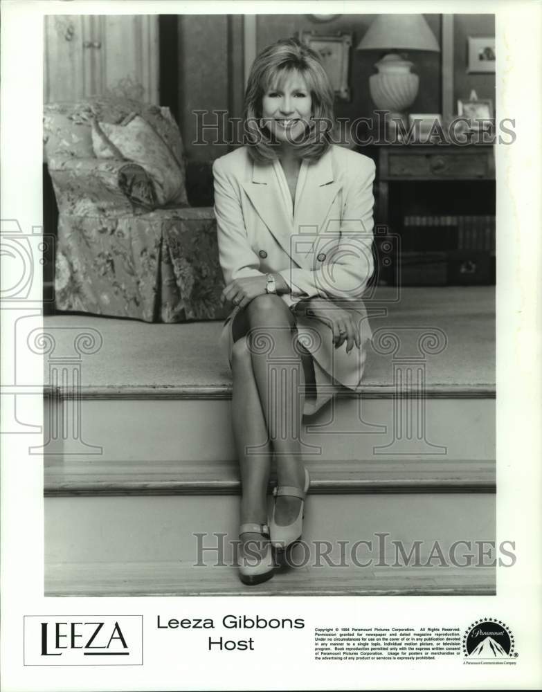 1984 Press Photo Leeza Gibbons hosts &quot;Leeza&quot; - nop37210-Historic Images