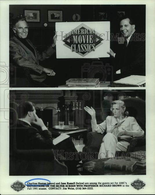 1991 Press Photo AMC's Reflections On The Silver Screen With Richard Brown-Historic Images