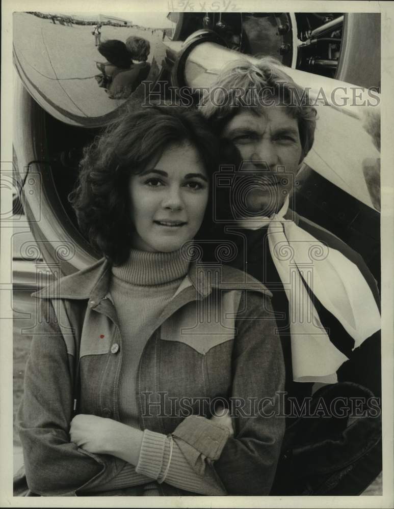 1976 Press Photo Margaret Impert & Christopher Stone in "Spencer's Pilots" - Historic Images