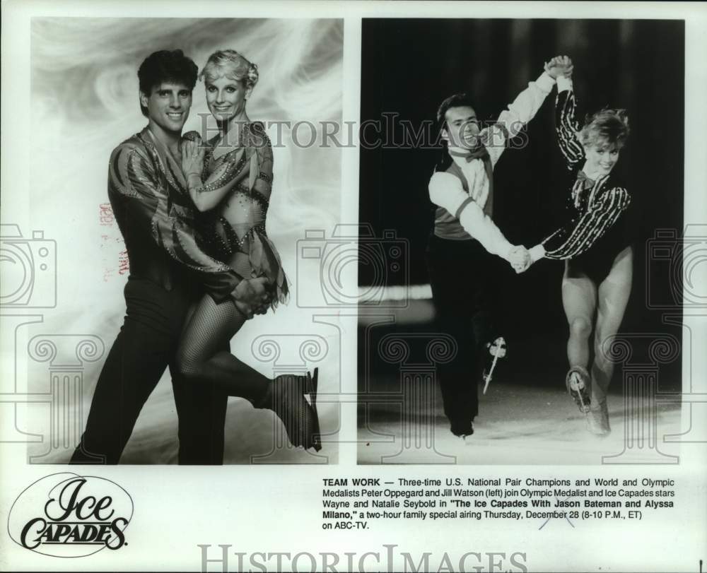 1990 Press Photo Stars in The Ice Capades With Jason Bateman and Alyssa Milano-Historic Images