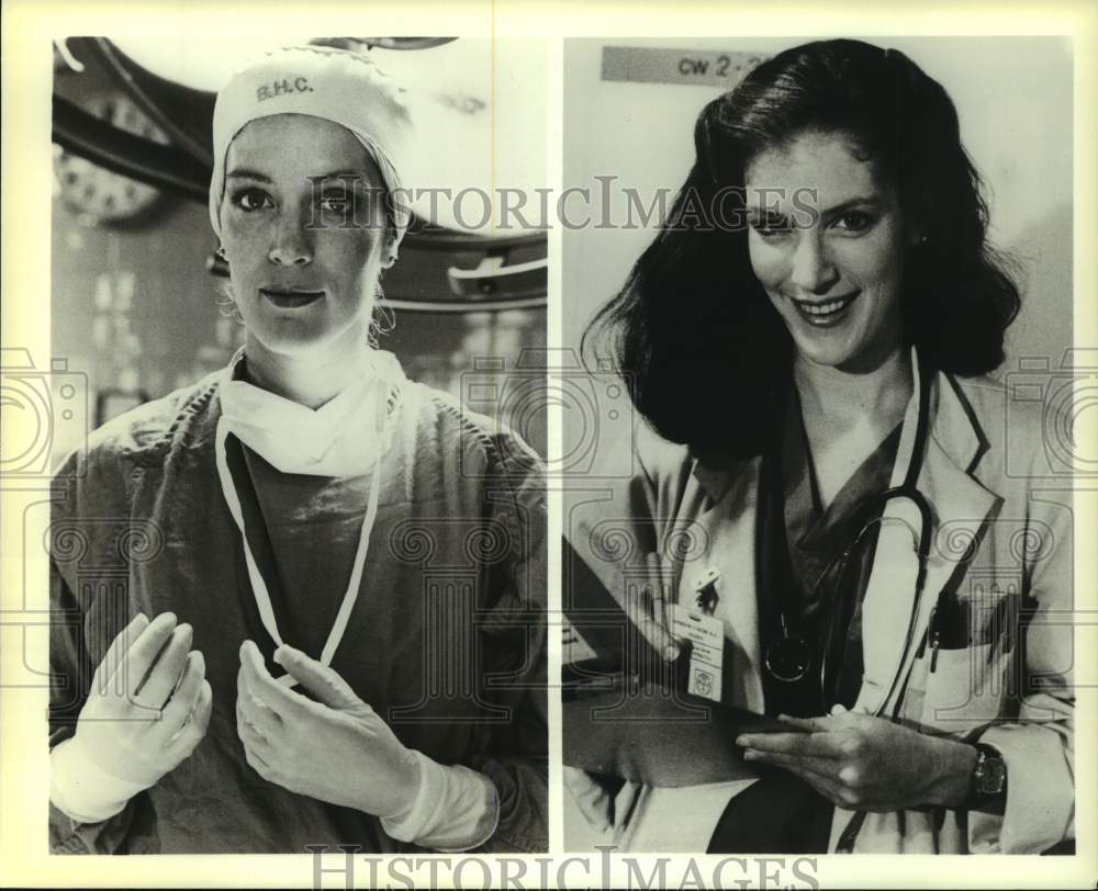 1986 Press Photo Patricia Kalember in &quot;Kay O&#39;Brien Surgeon&quot; airing on CBS-TV.-Historic Images