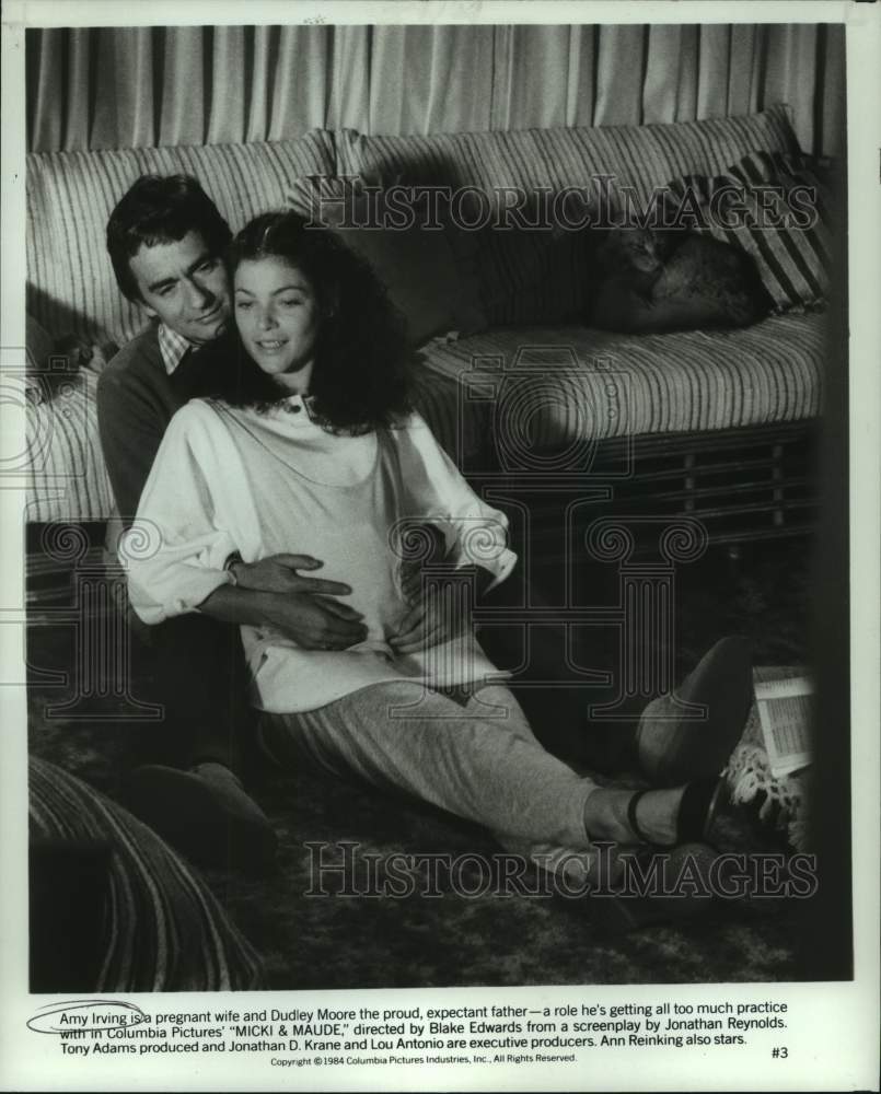 1984 Press Photo Amy Irving &amp; Dudley Moore in &quot;Micki &amp; Maude.&quot; - nop38983-Historic Images