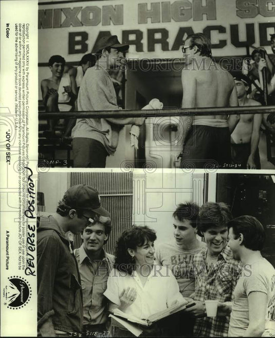 1984 Press Photo On the set of Paramount Pictures' "Joy of Sex" - nop39137-Historic Images