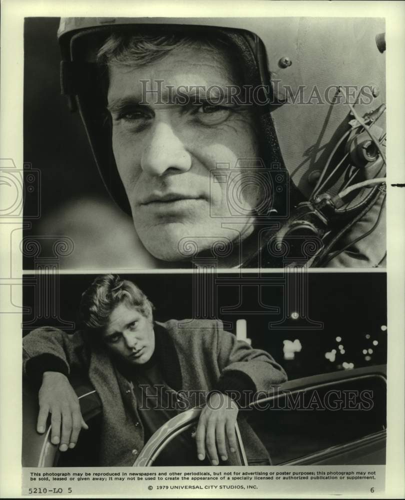 1979 Press Photo Bo Hopkins in &quot;More American Graffiti&quot; and &quot;American Graffiti&quot;-Historic Images