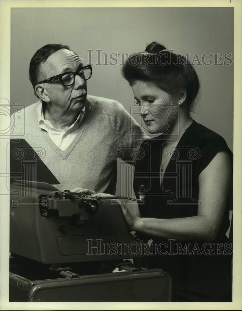 1979 Press Photo Actors Henry Jones, Kate Mulgrew in &quot;Kate the Detective&quot; on NBC-Historic Images