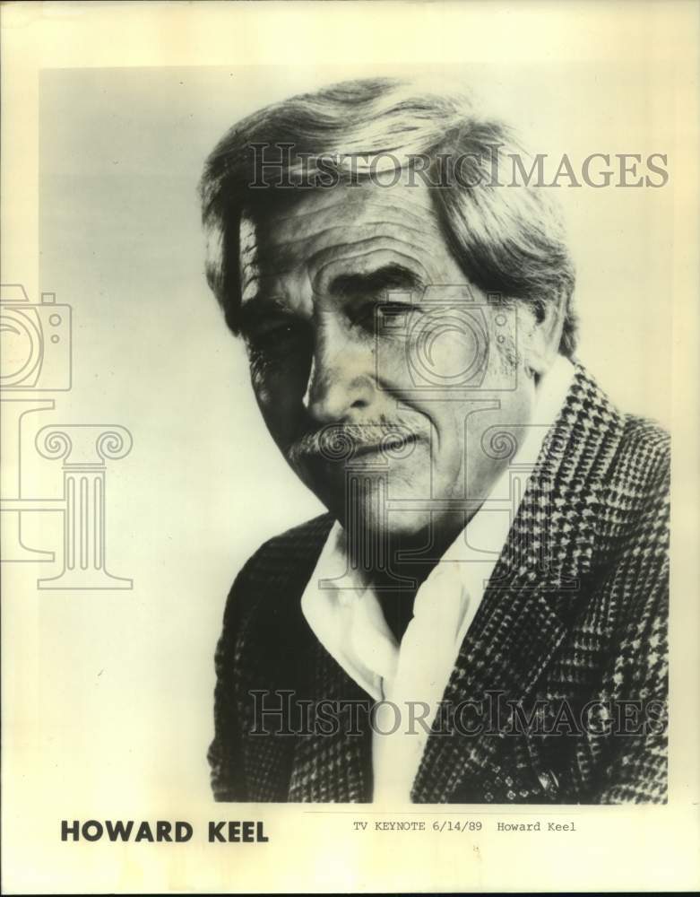 1989 Press Photo Howard Keel, Actor - nop39773-Historic Images