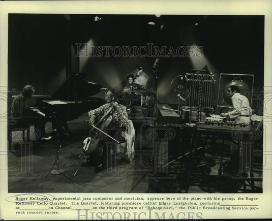1977 Press Photo Roger Kellaway with Roger Kellaway Cello Quarter in Boboquivari-Historic Images