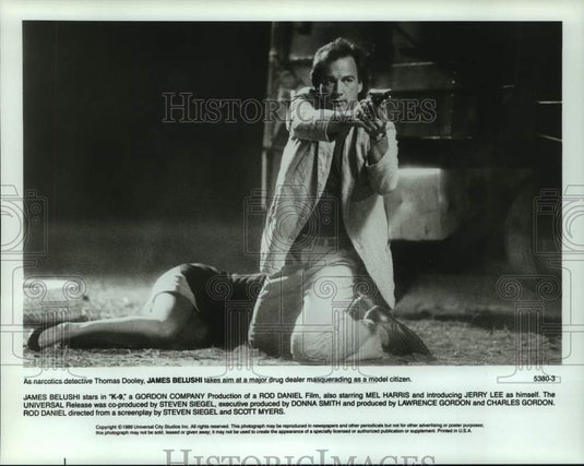 1989 Press Photo James Belushi, Actor in "K-9" movie - nop40192-Historic Images