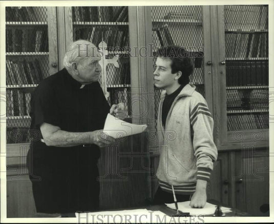 1989 Press Photo M. Audley Keck & Douglas Leal, "Mass Appeal," Le Petit Theatre-Historic Images