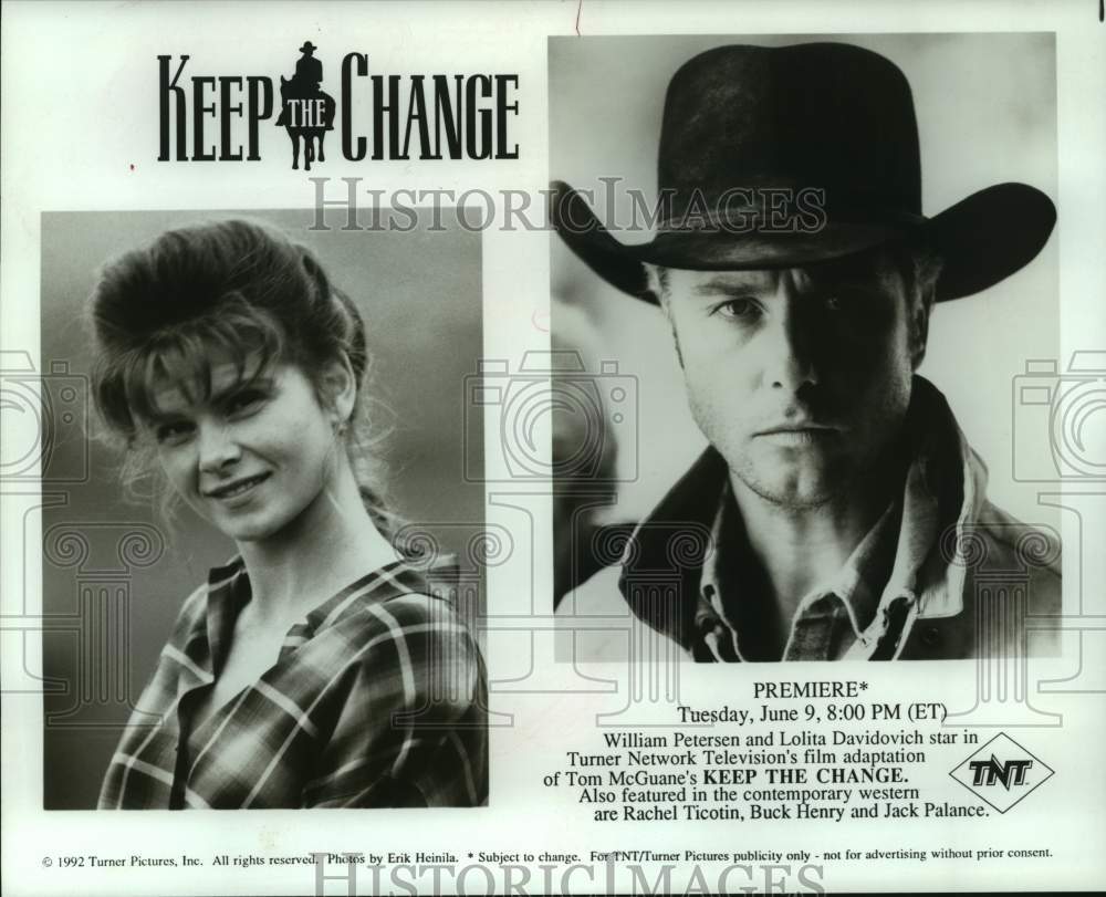 1992 Press Photo William Petersen and Lolita Davidovich, &quot;Keep The Change&quot;-Historic Images