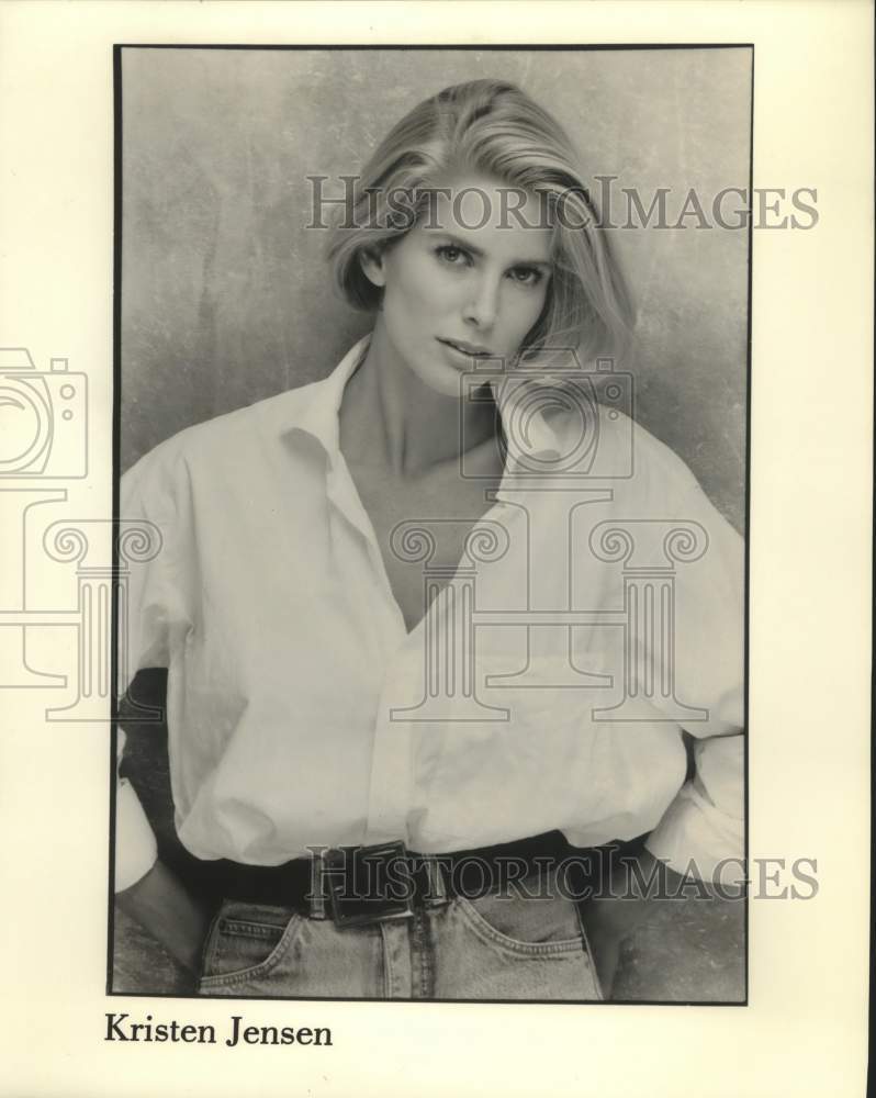 1993 Press Photo Kristen Jensen, Actress in TV soap-opera,