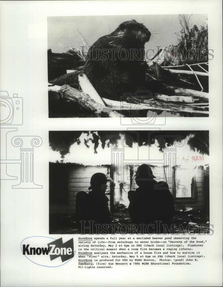 1987 Press Photo Composite of "KnowZone" Television show scenes on PBS-Historic Images