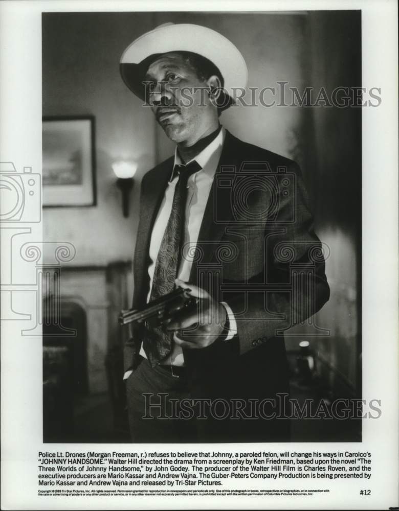 1985 Press Photo Morgan Freeman in Carolco&#39;s &quot;Johnny Handsome&quot; - nop40986 - Historic Images