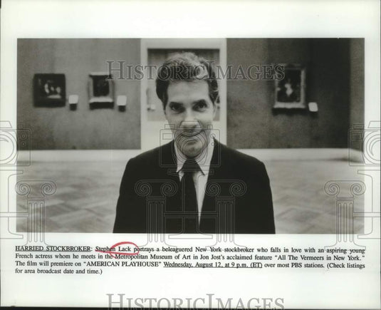 1992 Press Photo Stephen Lack stars in "All the Vermeers in New York," on PBS.-Historic Images