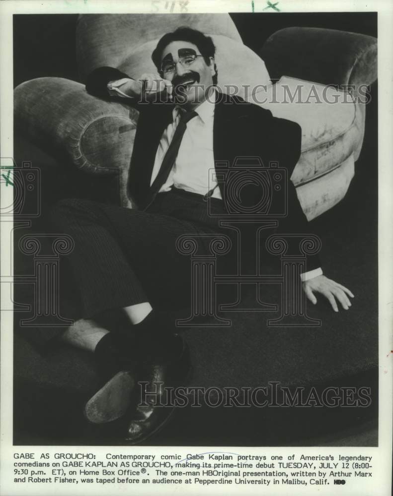 1983 Gabe Kaplan portrays comedians on "Gabe Kaplan as Groucho" - Historic Images