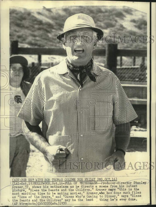 1970 Press Photo Producer-director Stanley Kramer in Hollywood - Historic Images