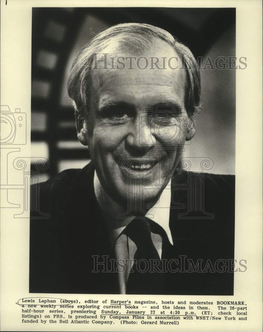 1989 Press Photo Lewis Lapham, Harper's magazine editor - nop42010-Historic Images
