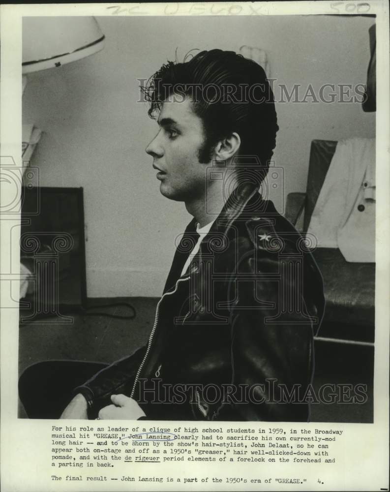 1973 John Lansing after haircut is part of the 1950's era of Grease.-Historic Images