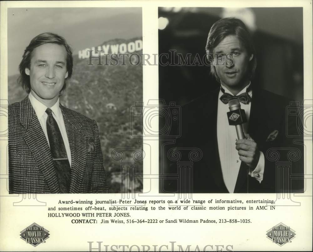 1991 Press Photo Composite for &quot;AMC In Hollywood With Peter Jones&quot; - nop43096-Historic Images