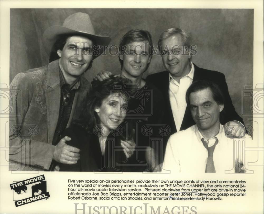 1988 Press Photo Hollywood reporters featured on The Movie Channel - nop43097-Historic Images