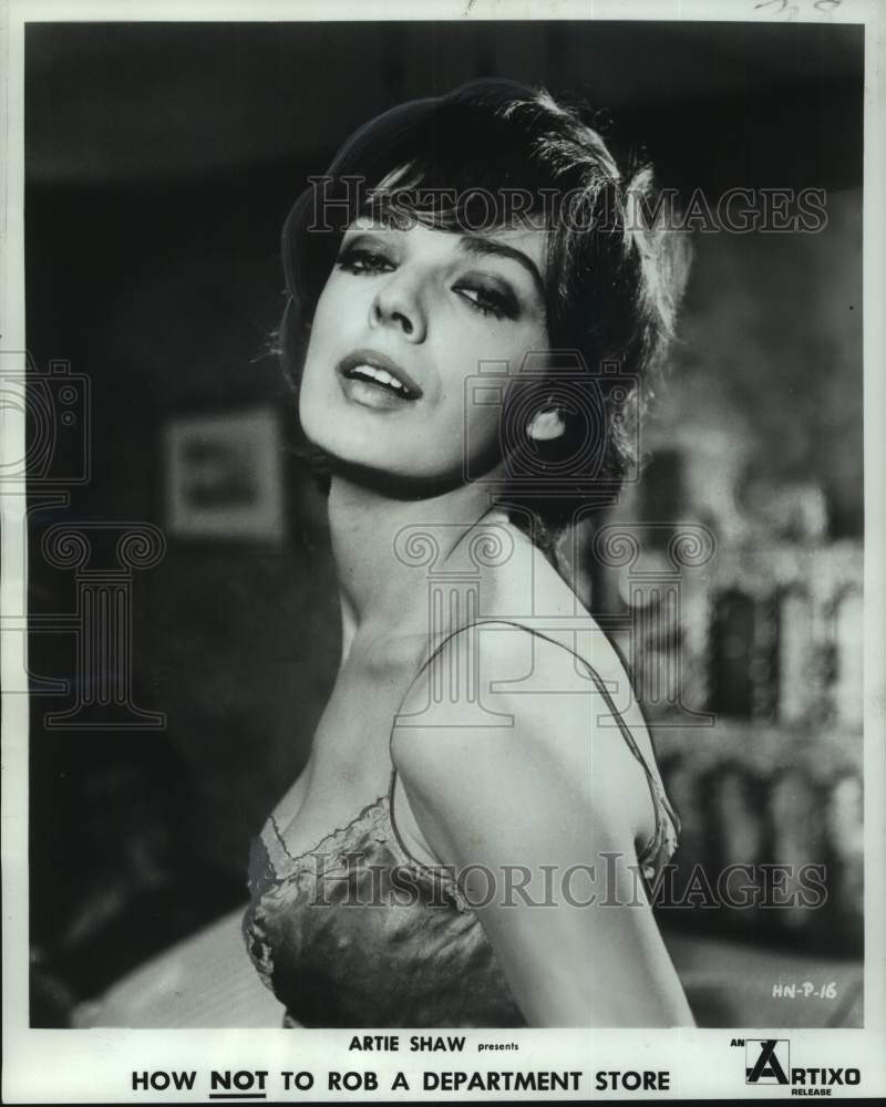 1966 Press Photo Actress Marie LaForest in &quot;How Not To Rob a Department Store&quot; - Historic Images