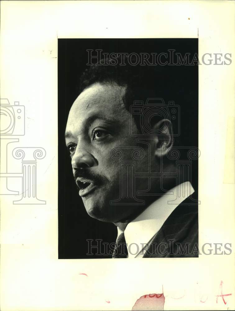 1987 Press Photo Jesse Jackson at Southern Democratic National Committee meeting-Historic Images