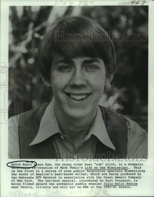 1979 Press Photo David Knell plays Sam in "Life on the Mississippi" - nop43645-Historic Images