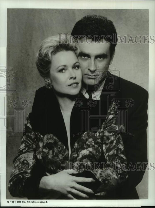 1991 Press Photo Lorenzo Caccialanza & Michelle Phillips star in "Knots Landing"-Historic Images