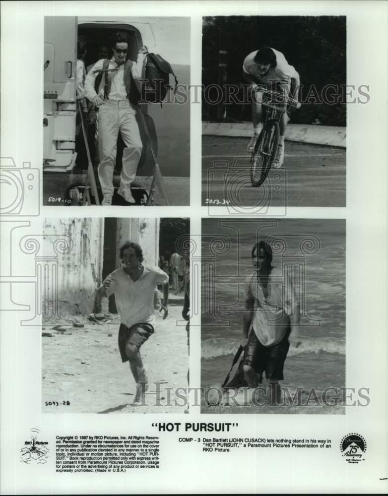 1987 Press Photo John Cusack stars as Dan Bartlett in &quot;Hot Pursuit&quot; - nop43748-Historic Images