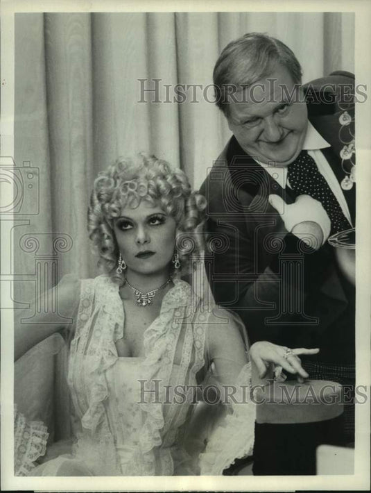 1982 Press Photo Actors Ann Jillian, Chuck McCann in "Mae West" on ABC-TV-Historic Images