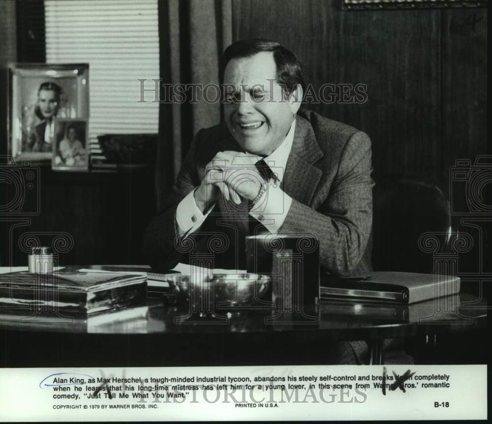 1980 Comedian Alan King in "Just Tell Me What You Want' movie - Historic Images