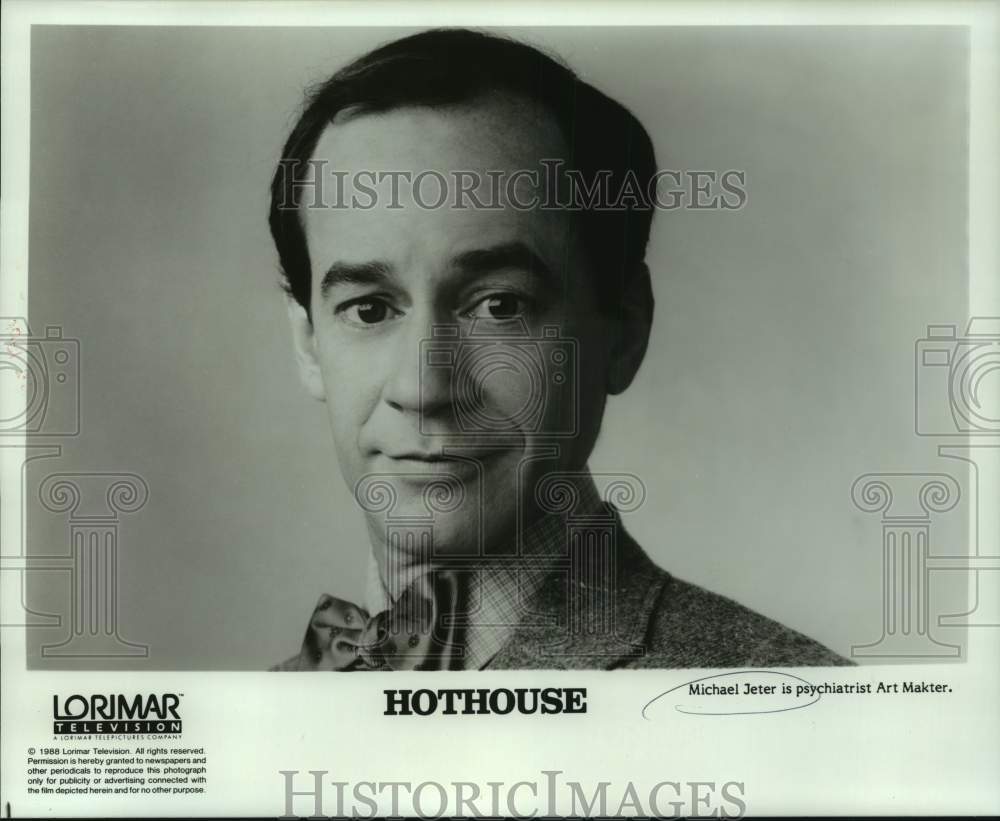 1988 Press Photo Actor Michael Jeter is psychiatrist Art Makter in "Hothouse"-Historic Images