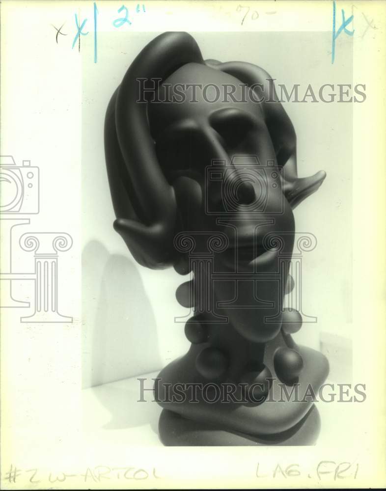 1991 Press Photo David Jolley &quot;Conversationalist&quot; Sculpture - nop44670-Historic Images