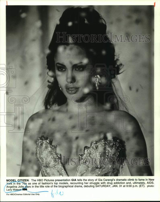 1997 Press Photo Actress Angelina Jolie in "GIA" - nop44707-Historic Images