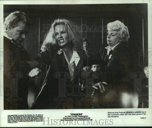 1982 Press Photo Jessica Lange in a scene from Frances. - nop45835-Historic Images