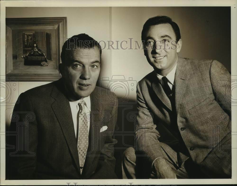 1957 Press Photo Wally Griffin with Ed Sullivan - Historic Images