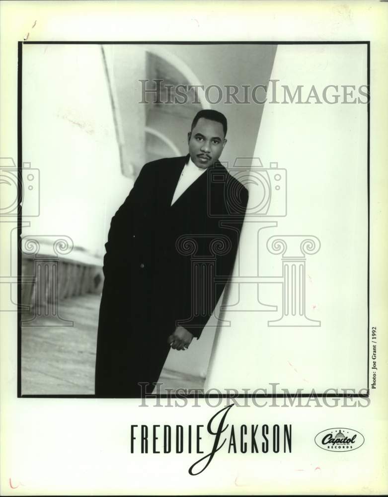 1992 Press Photo Freddie Jackson, Capitol Recording artist - nop46038-Historic Images