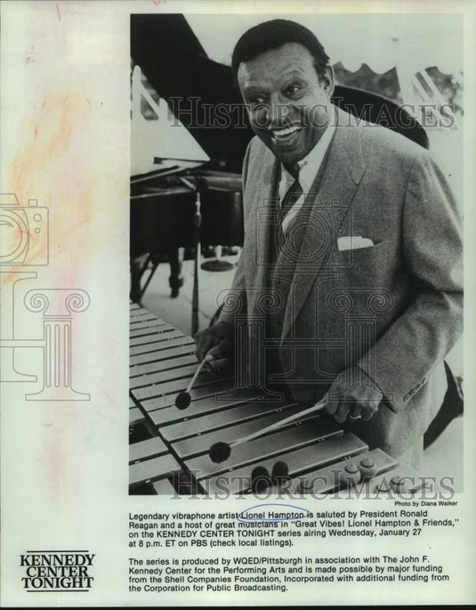 1981 Press Photo Lionel Hampton is honored on Kennedy Center Tonight, on PBS.-Historic Images