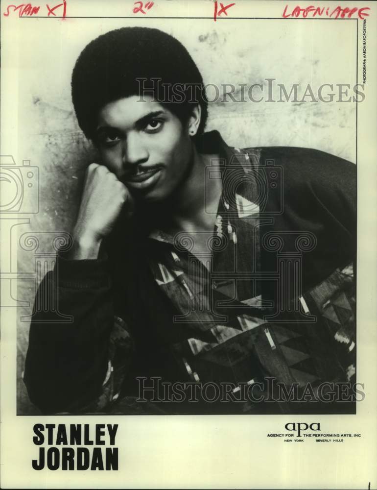 1986 Press Photo Stanley Jordan, Musician, Entertainer - nop46509-Historic Images