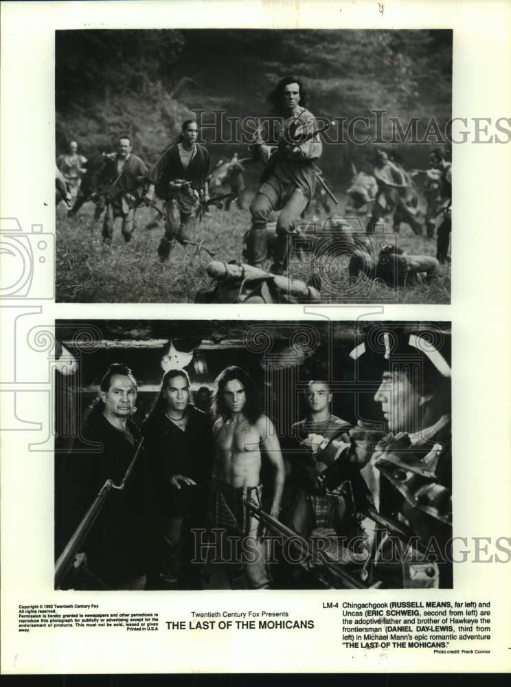 1992 Press Photo The stars of epic romantic adventure &quot;The Last of the Mohicans&quot;-Historic Images