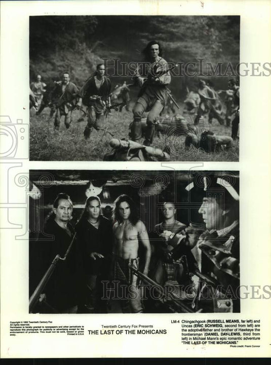 1992 Press Photo The stars of epic romantic adventure "The Last of the Mohicans"-Historic Images